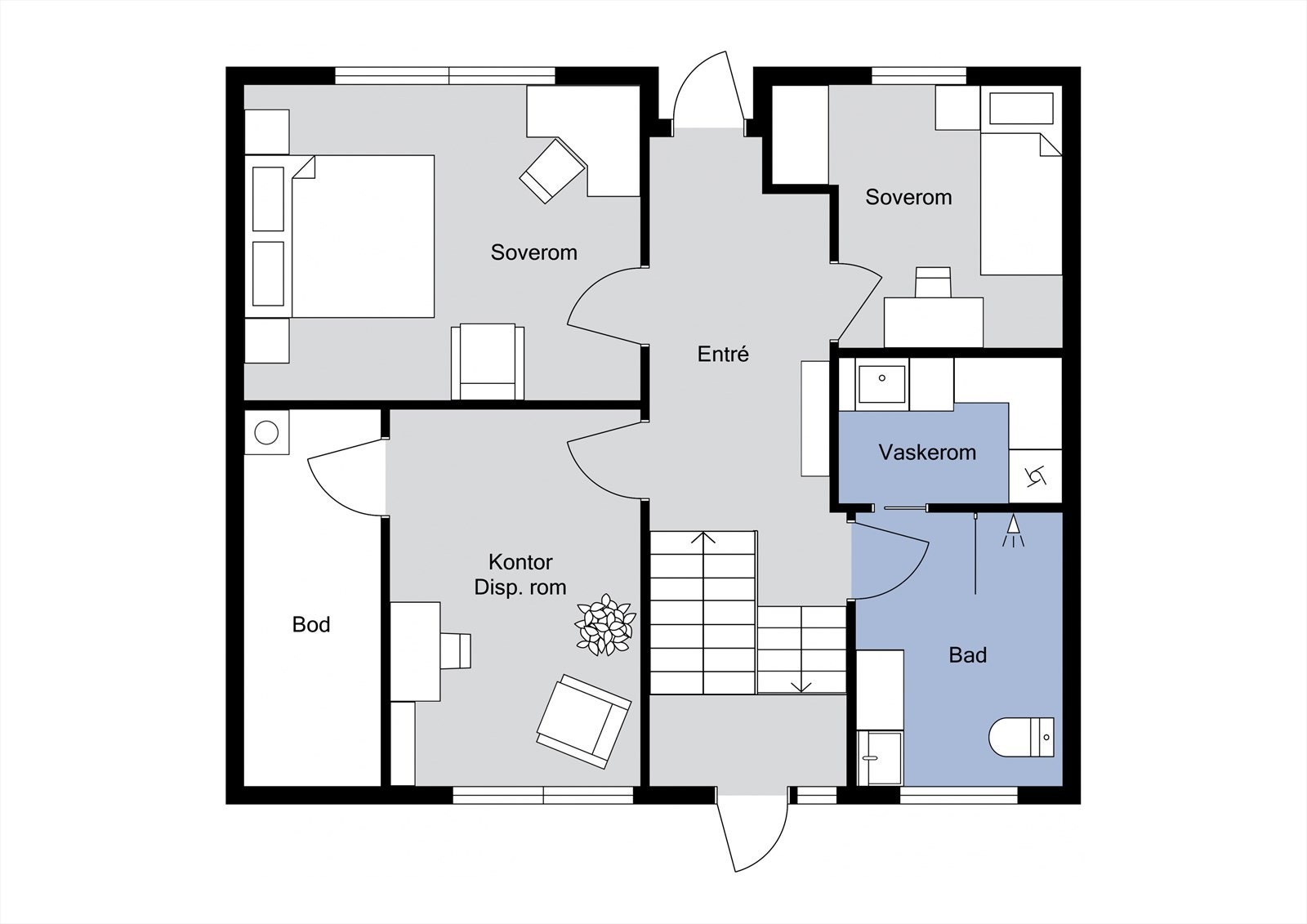 Planløsning 1.etasje Galleribilde