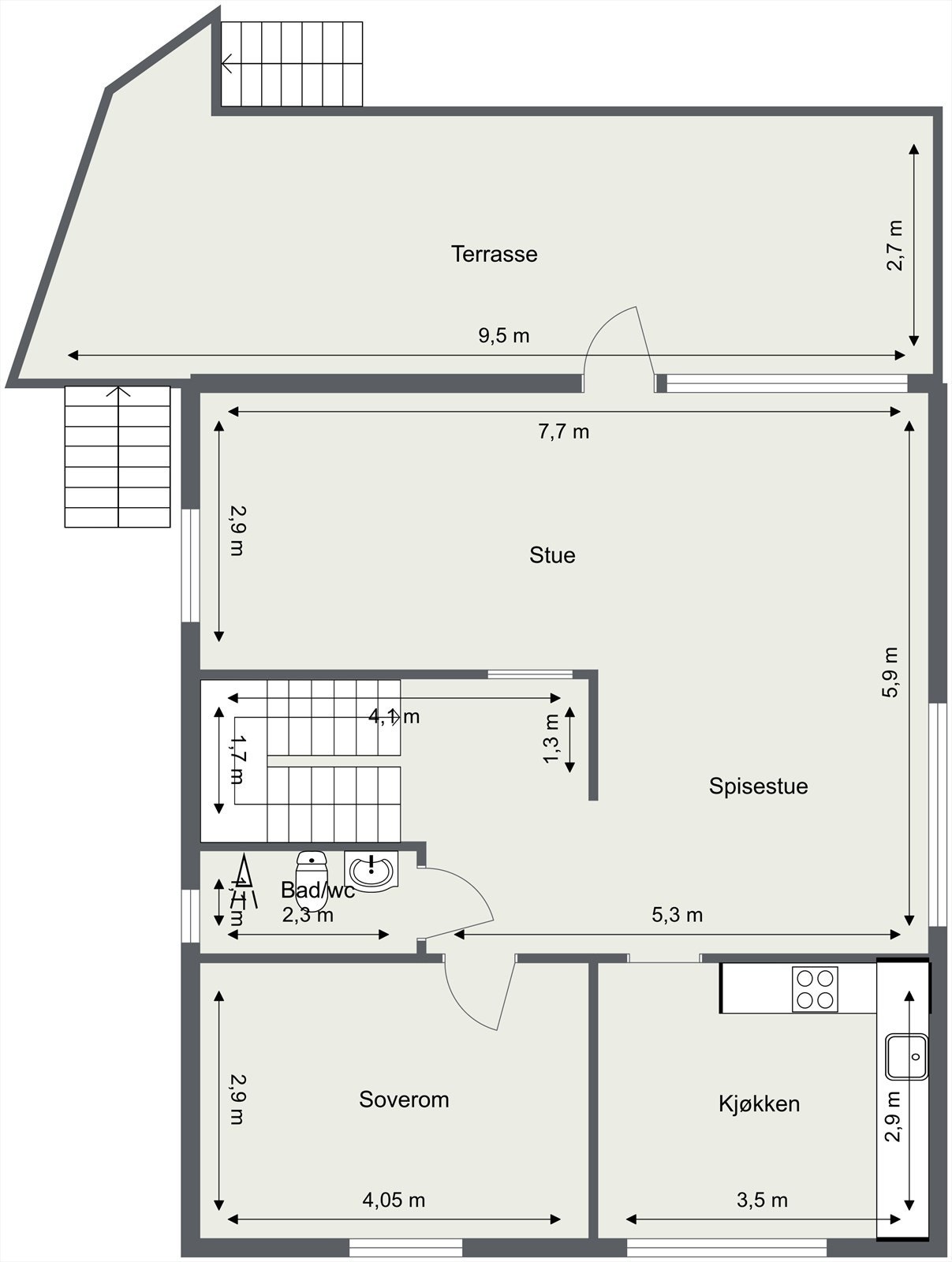 Plantegning 2. etasje. Galleribilde