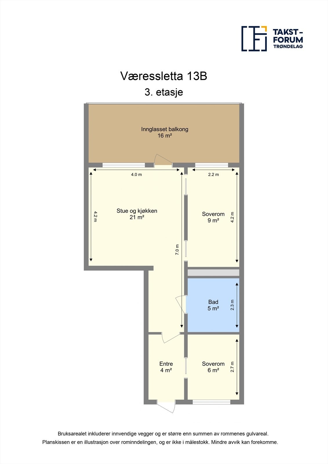 Planskisse 3. etasje. Galleribilde