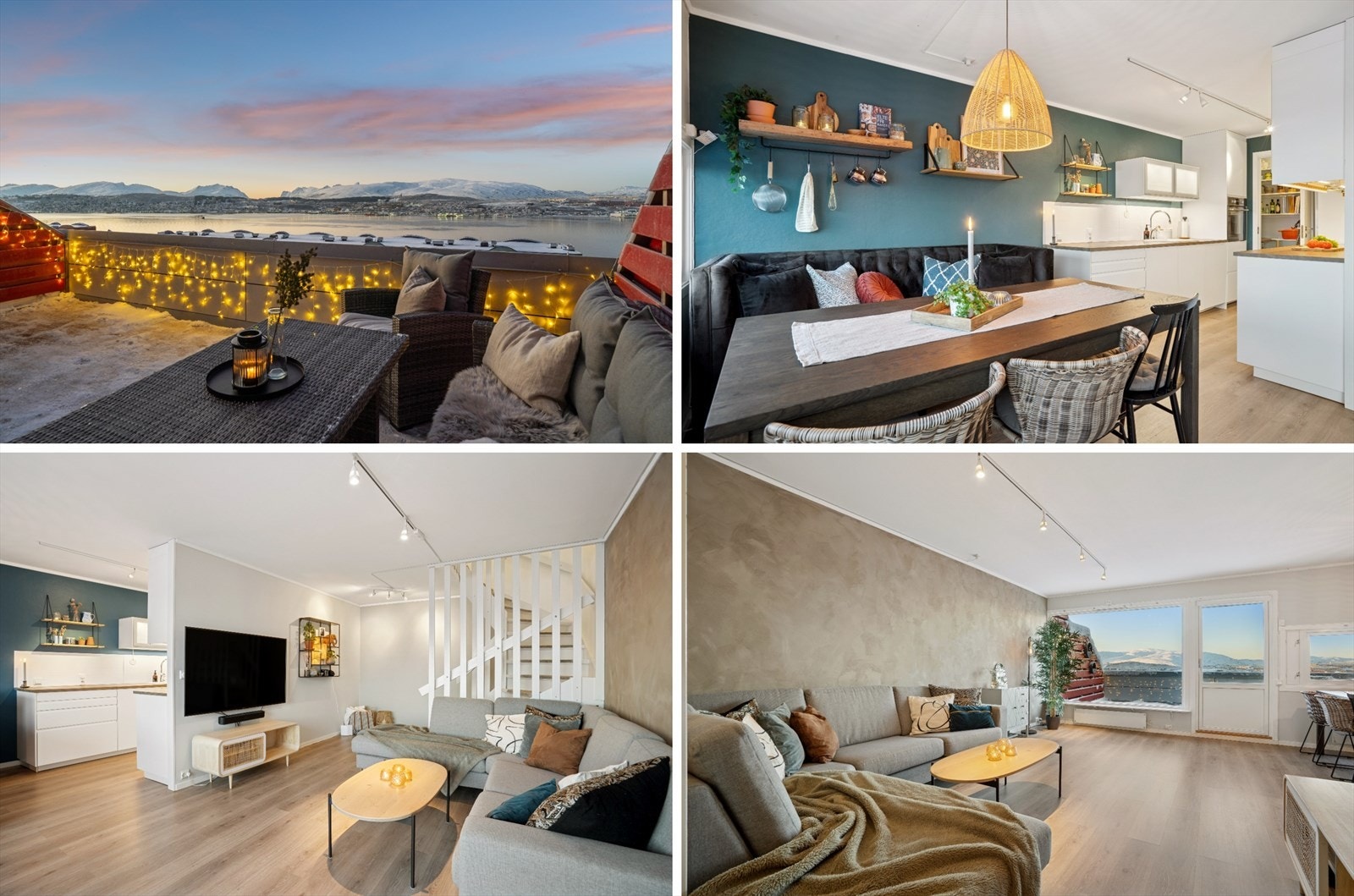 4-roms B/L-leilighet beliggende i Terrassen Borerttslag på Lunheim med fantastisk vestvendt utsikt og svært gode solforhold. Parkering i garasjeanlegg Galleribilde