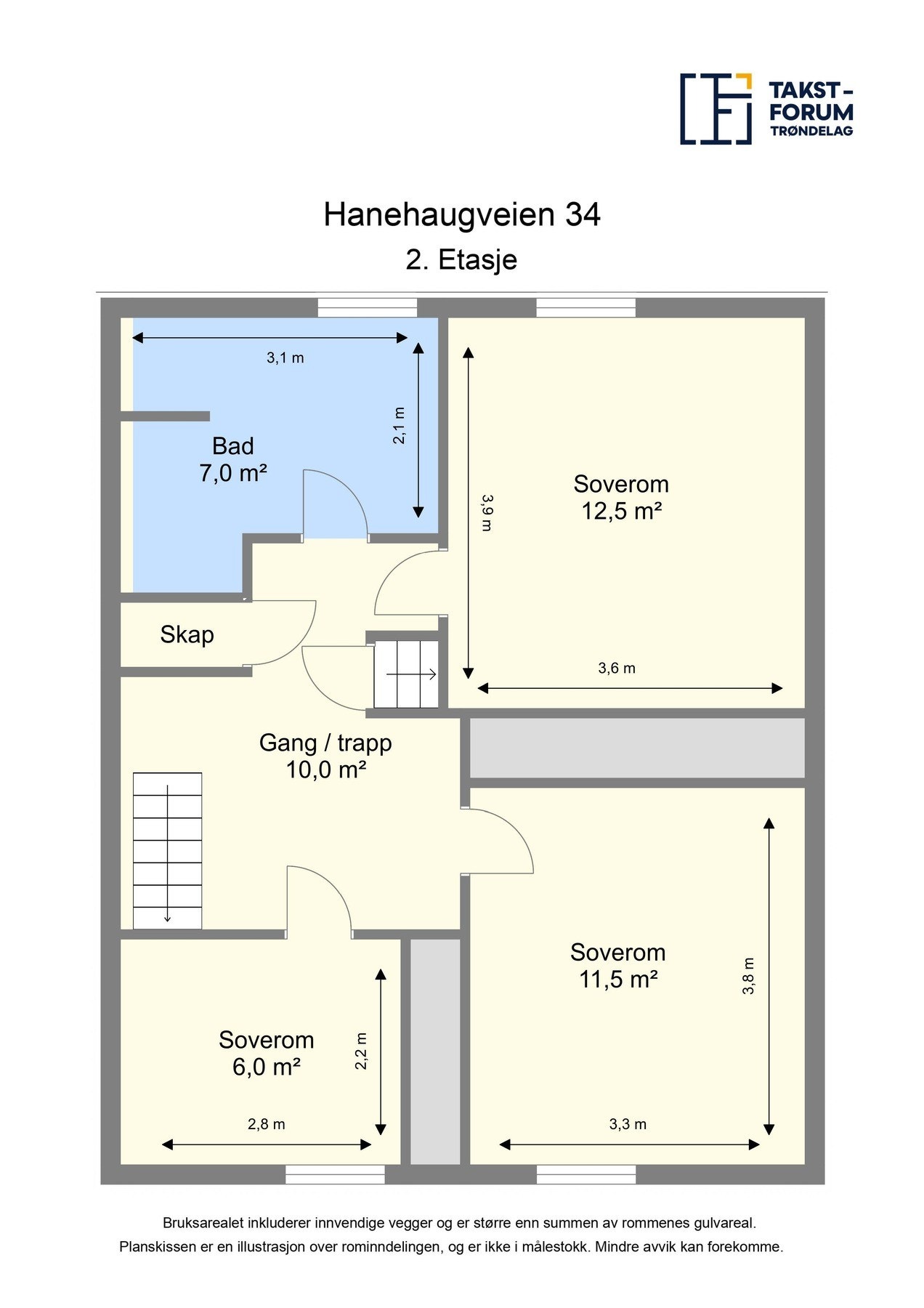 Plantegning 2. etasje Galleribilde