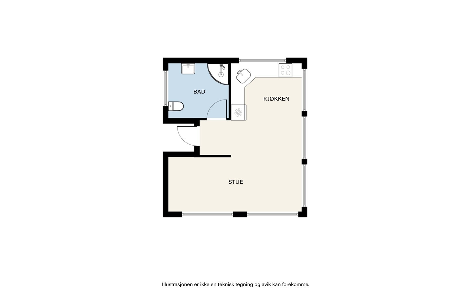 Plantegning anneks. Galleribilde