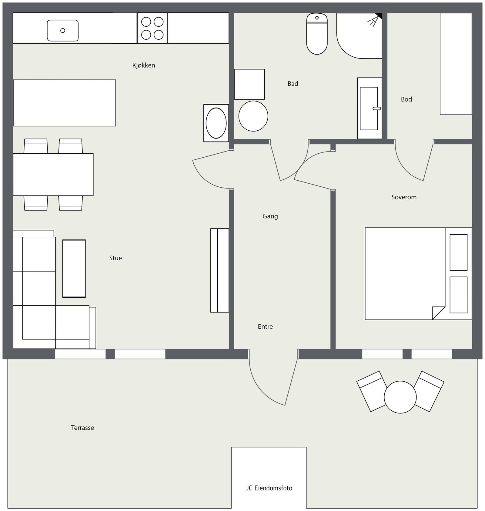 Praktisk planløsning. Galleribilde