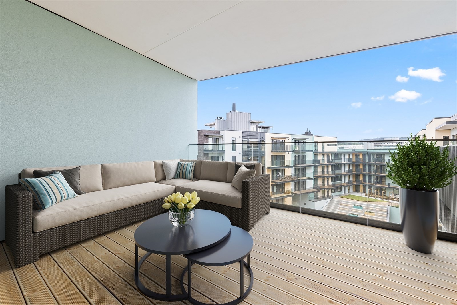 Stor solrik balkong! Galleribilde