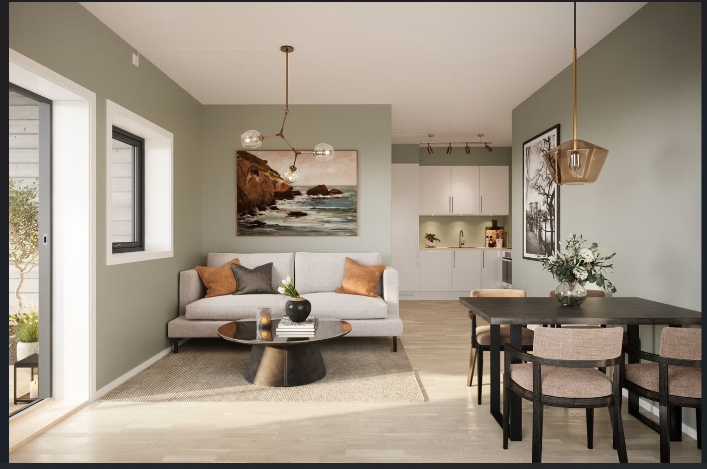 Illustrasjonsbilde Stue/kjøkken Galleribilde