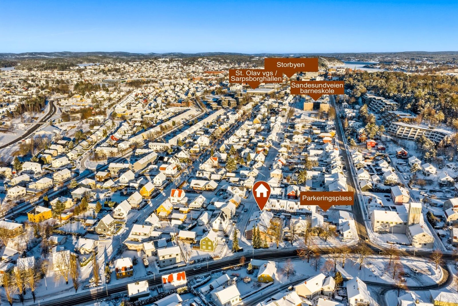 Boligen ligger veldig sentralt til i Sarpsborg! Galleribilde