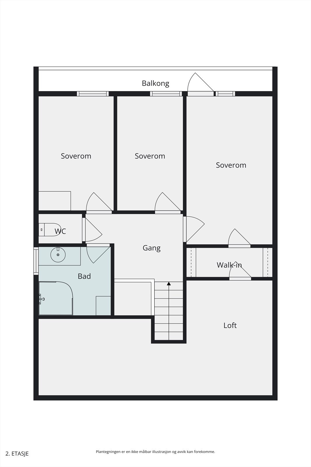 Plantegning 2. etasje Galleribilde