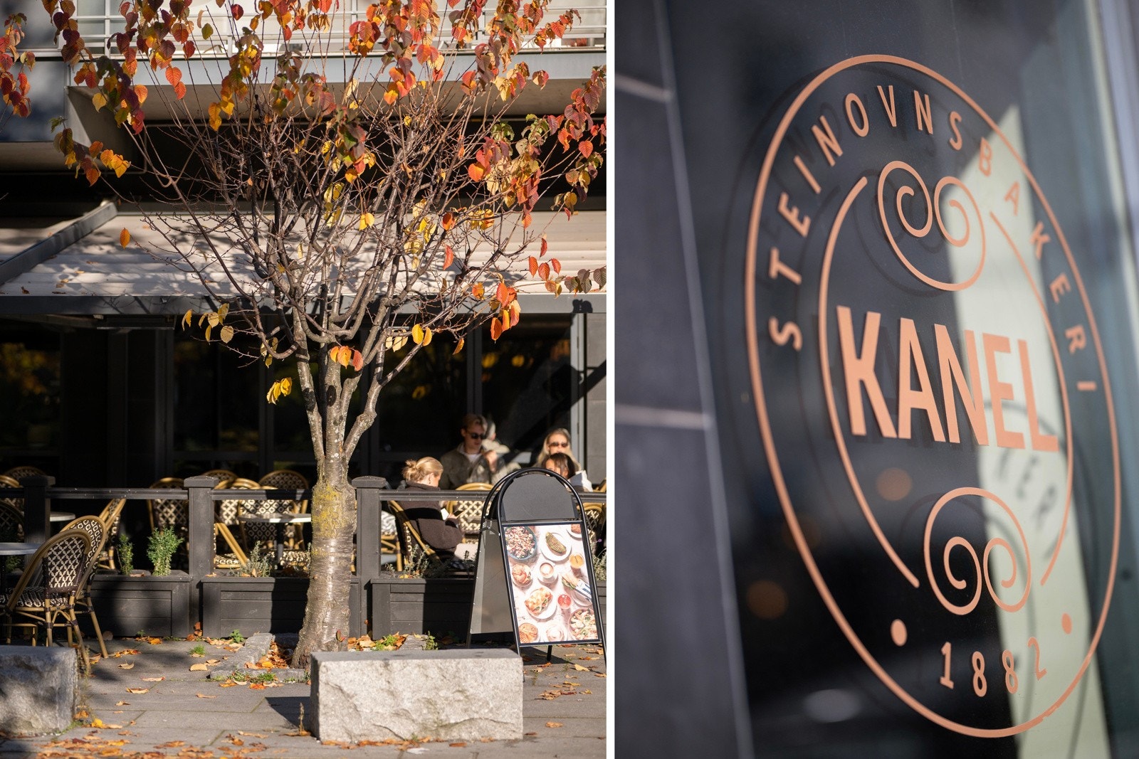 Kanel Steinovnsbakeri rett på andre siden av Sandvikselva. Galleribilde