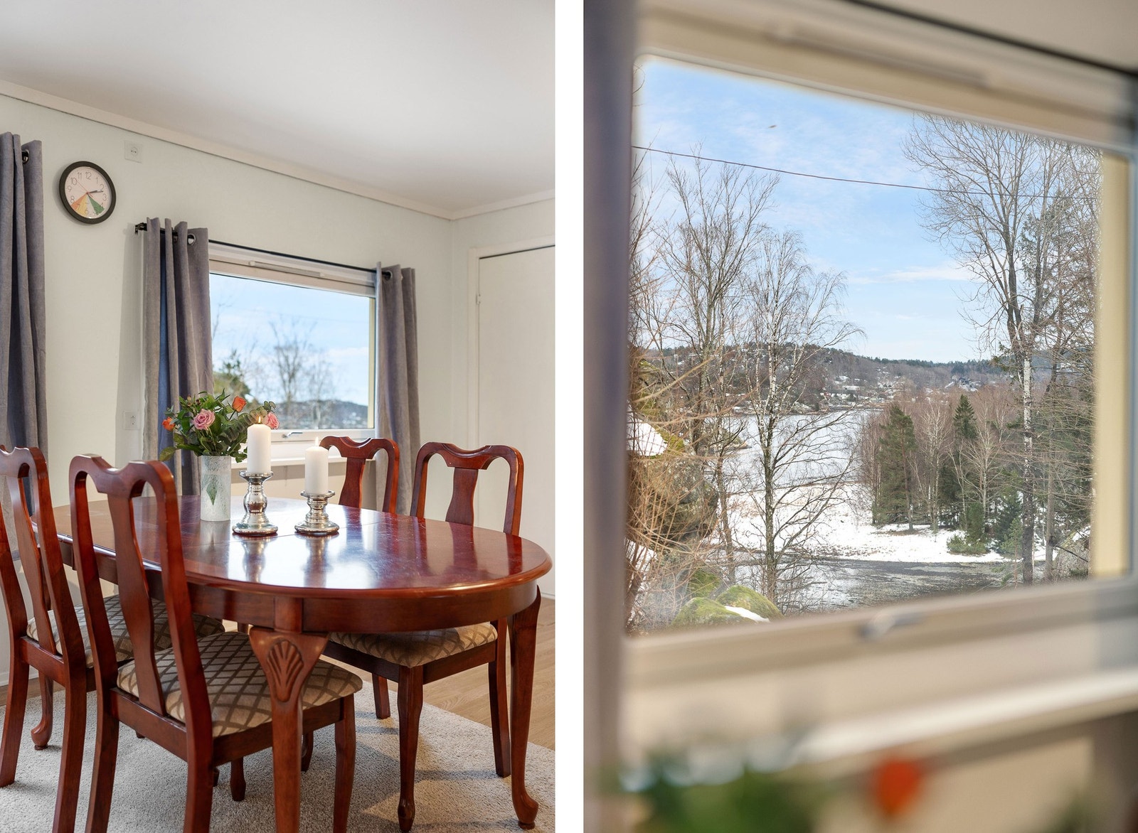 Fra spiseplassen er det fint utsyn over omgivelsene. Galleribilde