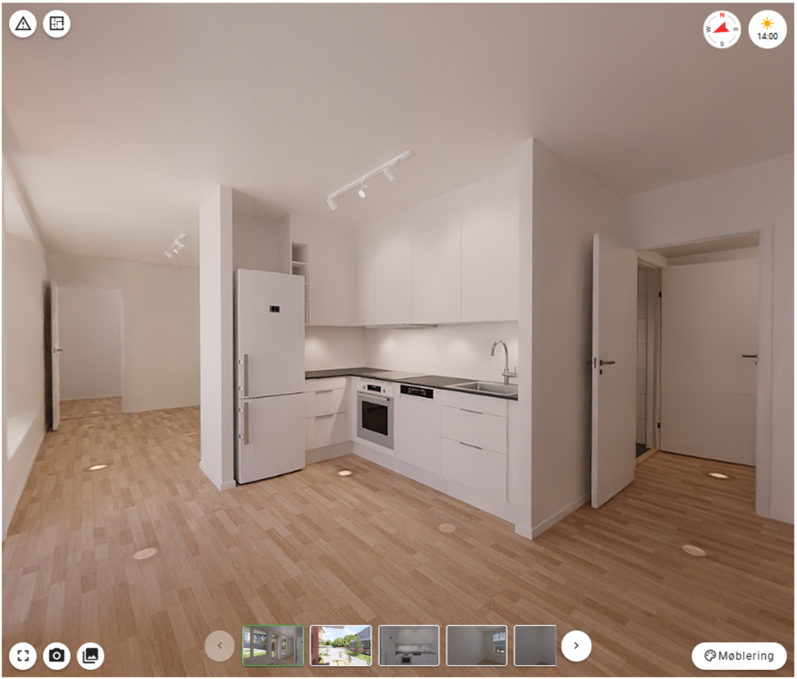 Åpen og luftig leilighet - bildet er en illustrasjon av leiligheten Galleribilde