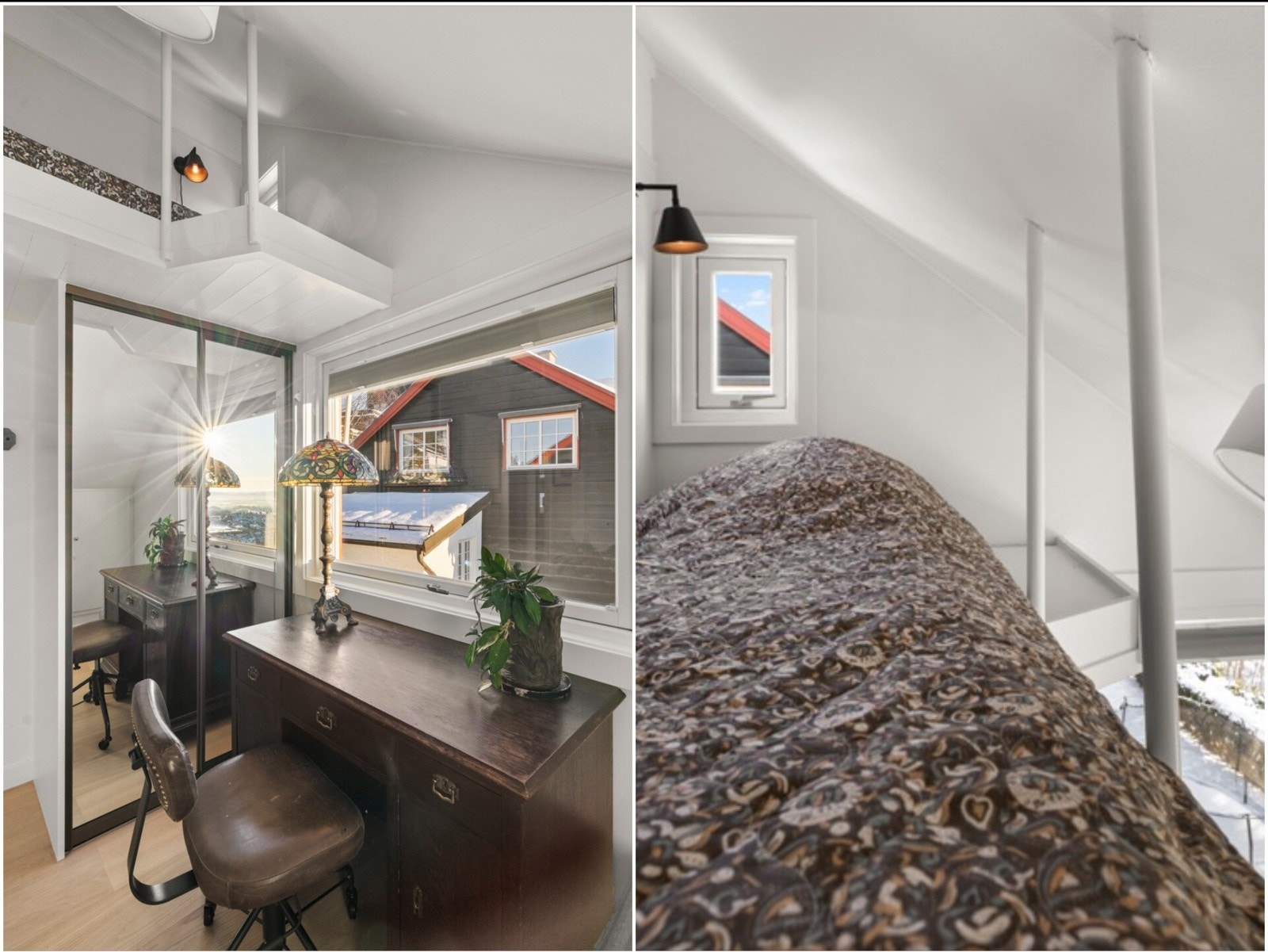 Her er det også hems innredet med seng. Galleribilde