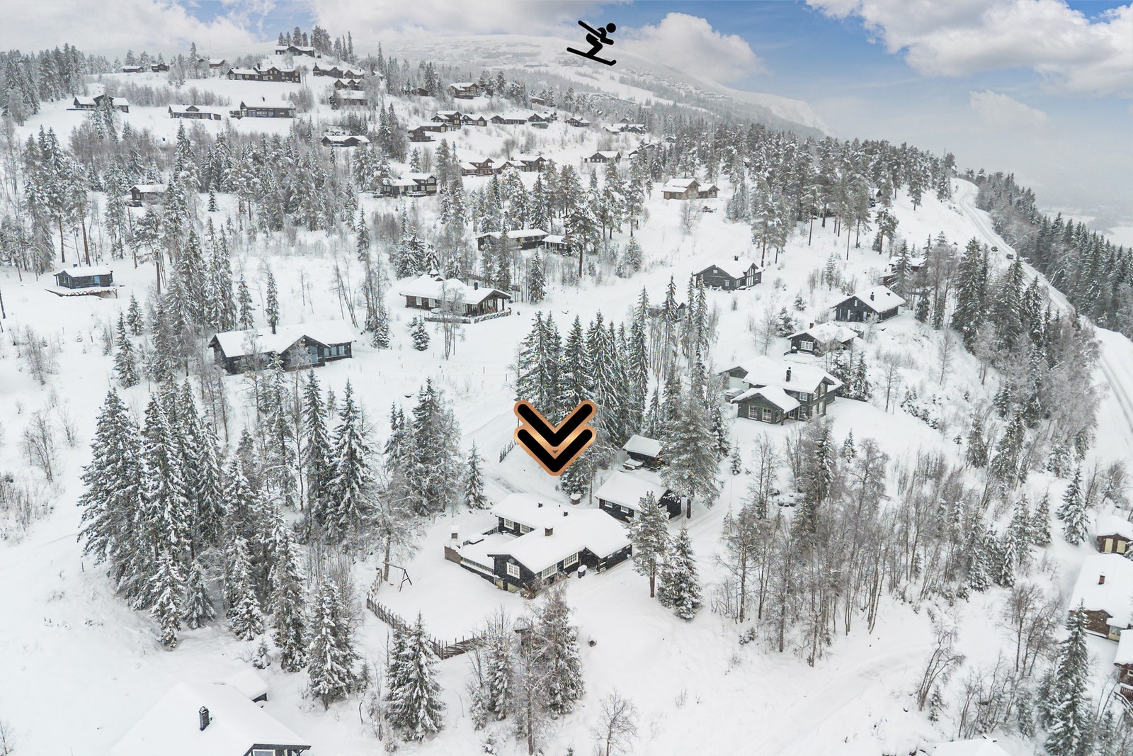 Fra hytten er det ca. 5 min. med bil til det populære alpinanlegget Norefjell skisenter Galleribilde