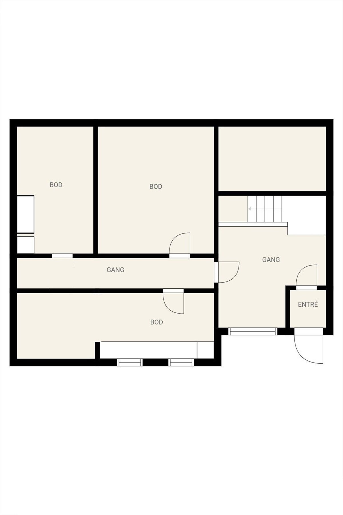 Planskisse kjeller. Galleribilde