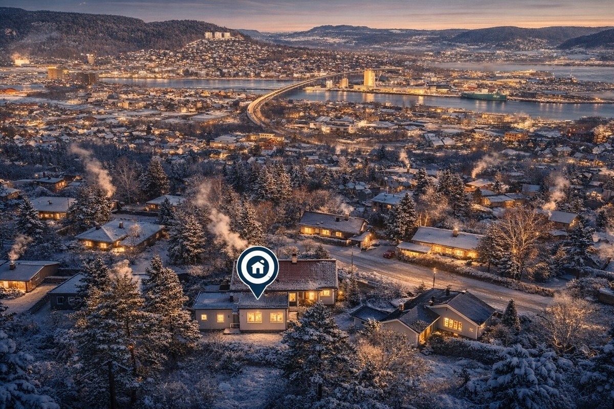 Fantastisk utsikt | bildet viser eiendommen sett bakfra Galleribilde