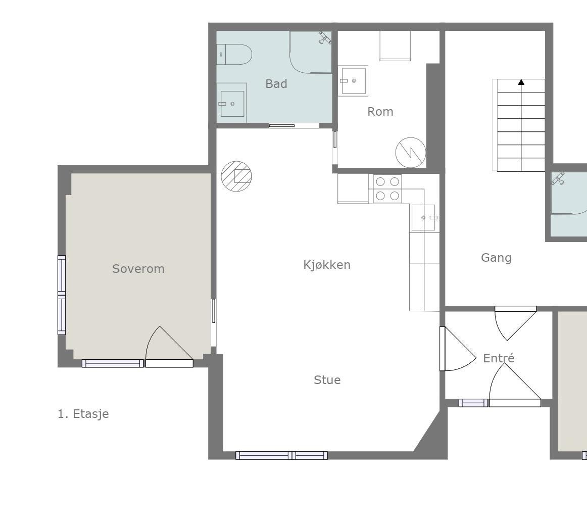 Plantegning, generasjons-/sekundærleilighet | utleiemegleren har stipulert skattefri inntekt på kr 12 000,- pr mnd (se vedlegg til prospekt) Galleribilde