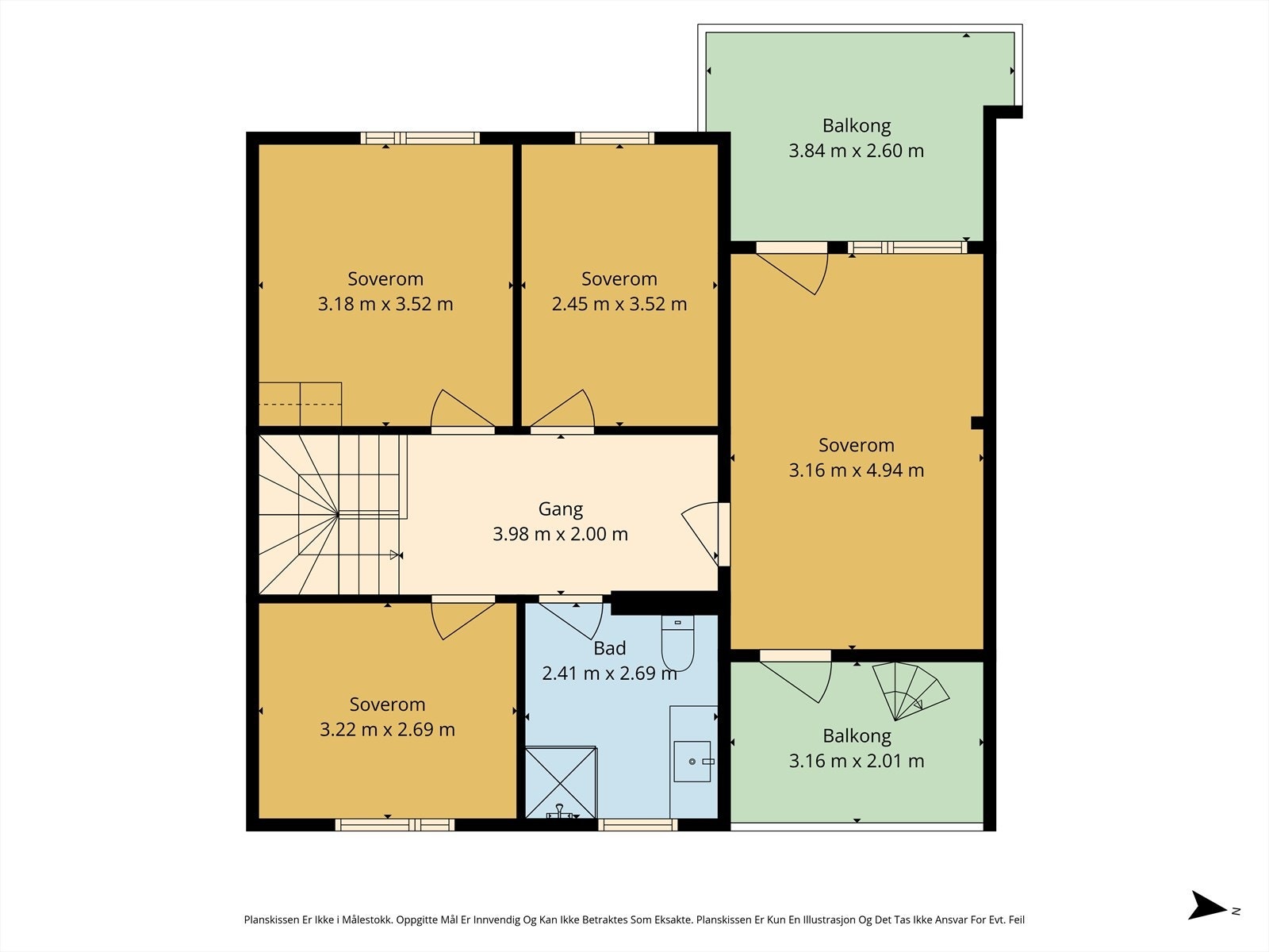 Plantegning 3. etasje. Galleribilde