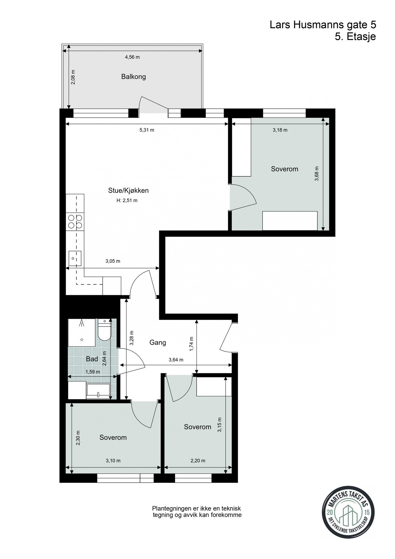 Smart planløsning. Leiligheten har et areal på 67 kvadratmeter Galleribilde