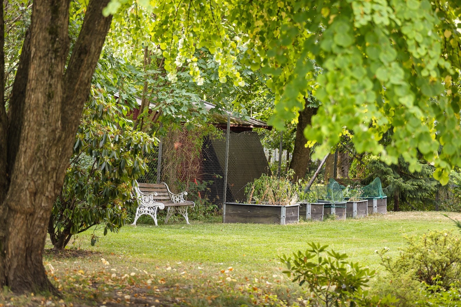 Gårdsrommet tilbyr en fredelig oase midt i byen. Galleribilde