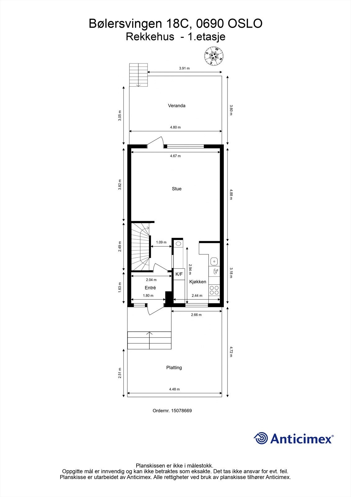 Plantegning - 1. etasje. Galleribilde