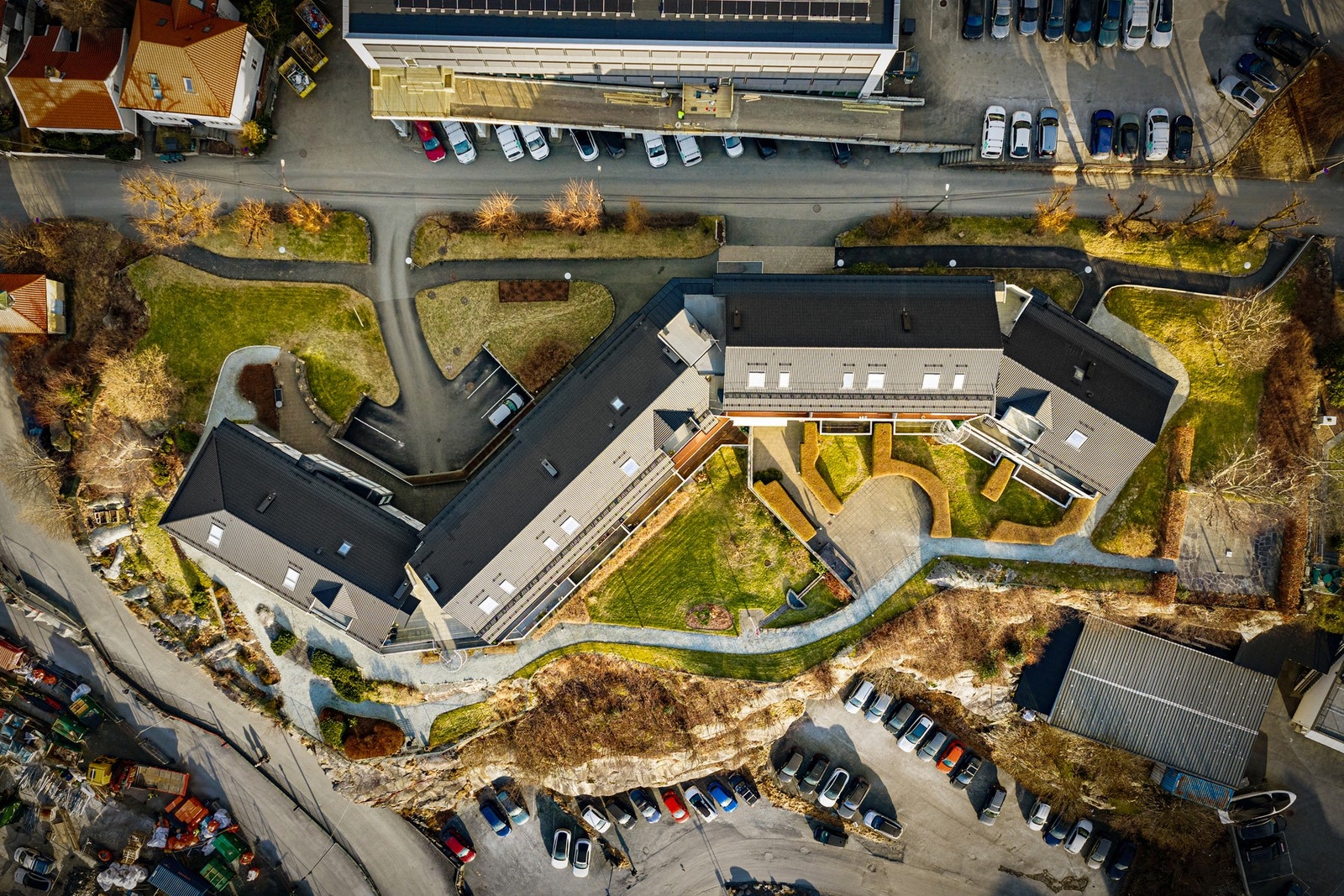 Flotte fellesarealer rundt hele bygget, bygget "slager" ser på haugen Galleribilde