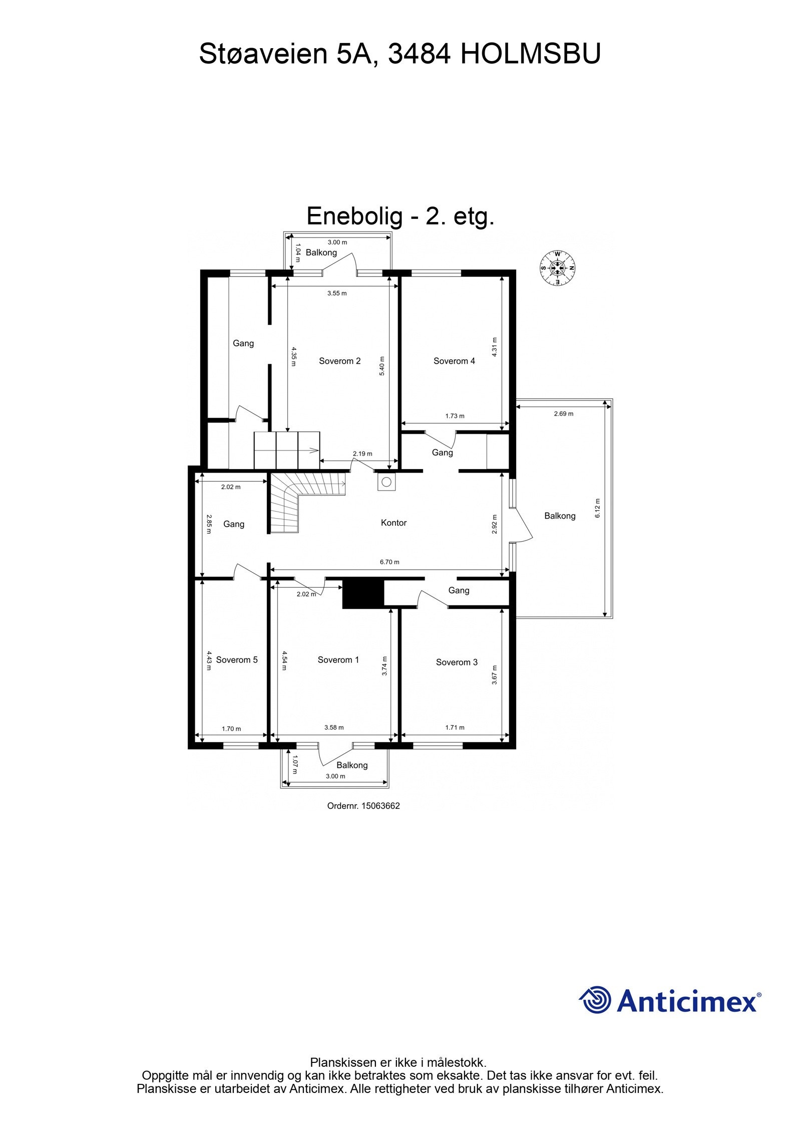 Plantegning 2. etasje Galleribilde