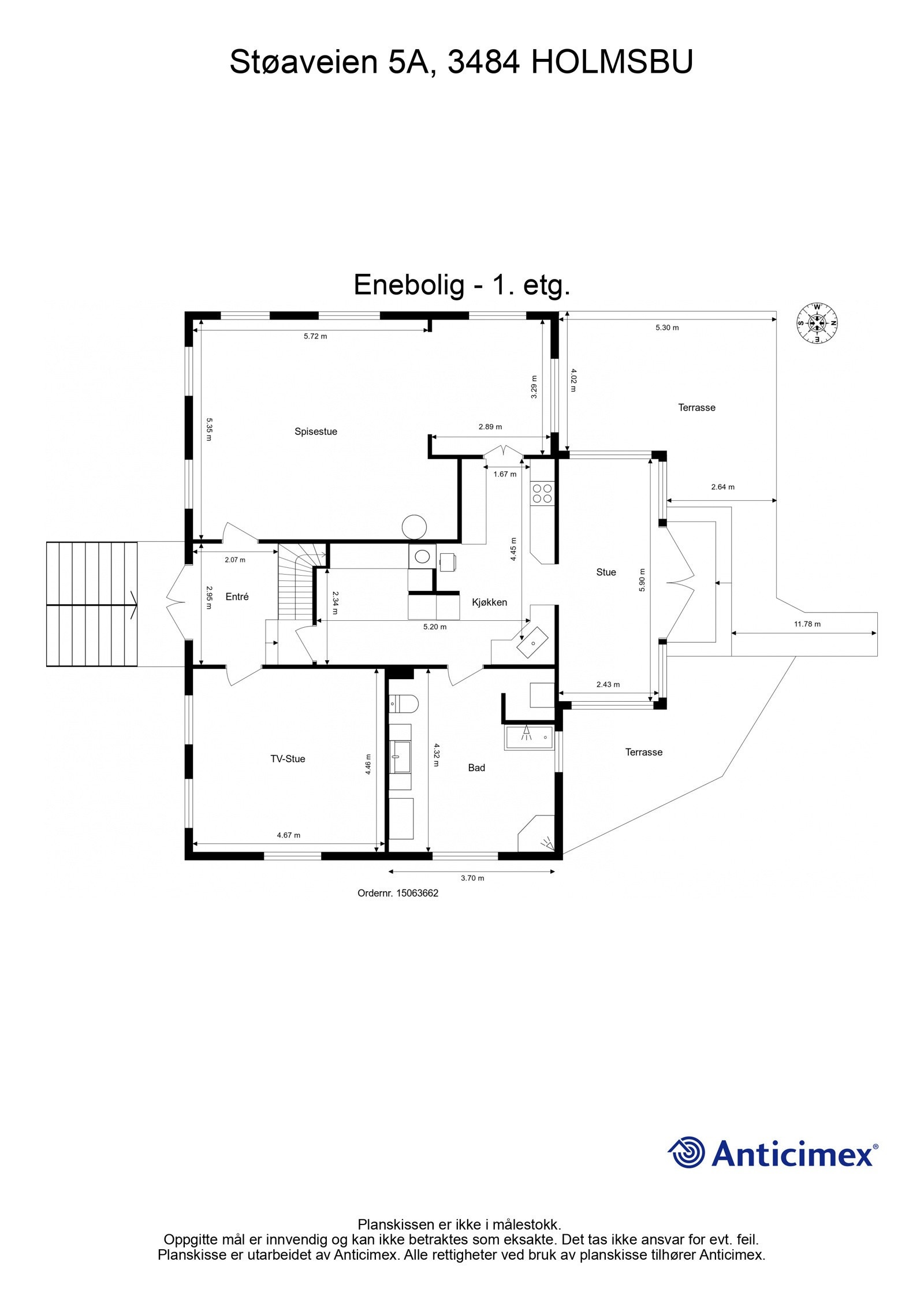 Plantegning 1. etasje Galleribilde