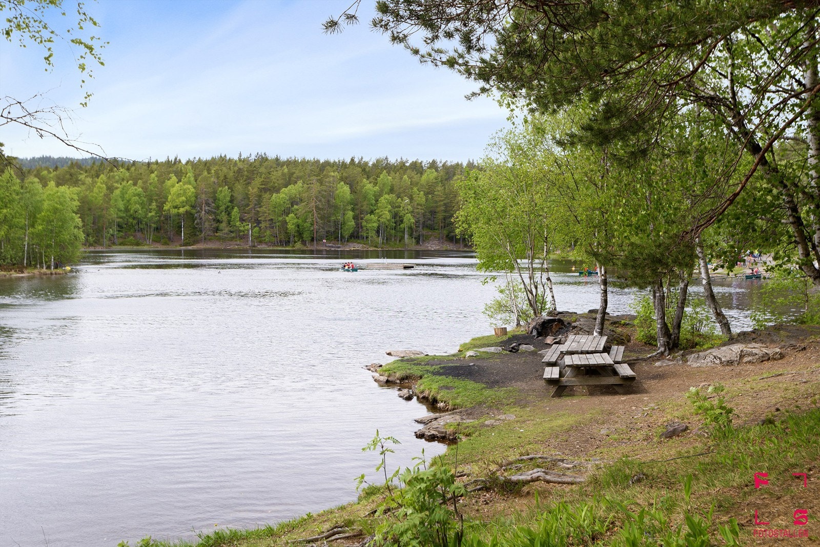 Umiddelbar nærhet til marka, med sine badevann og turområder. Her sees Vesletjern ved Ammerud. Galleribilde