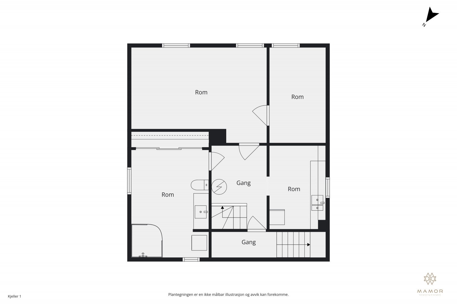 Plantegning kjeller Galleribilde