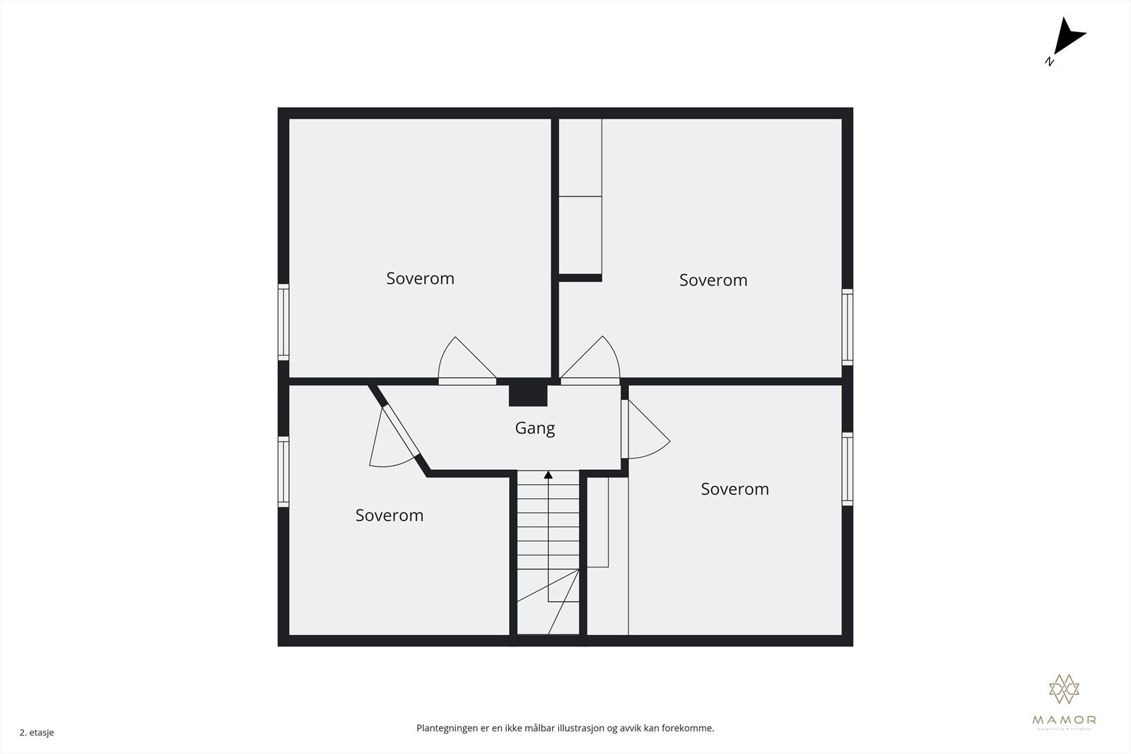 Plantegning 2. etasje Galleribilde
