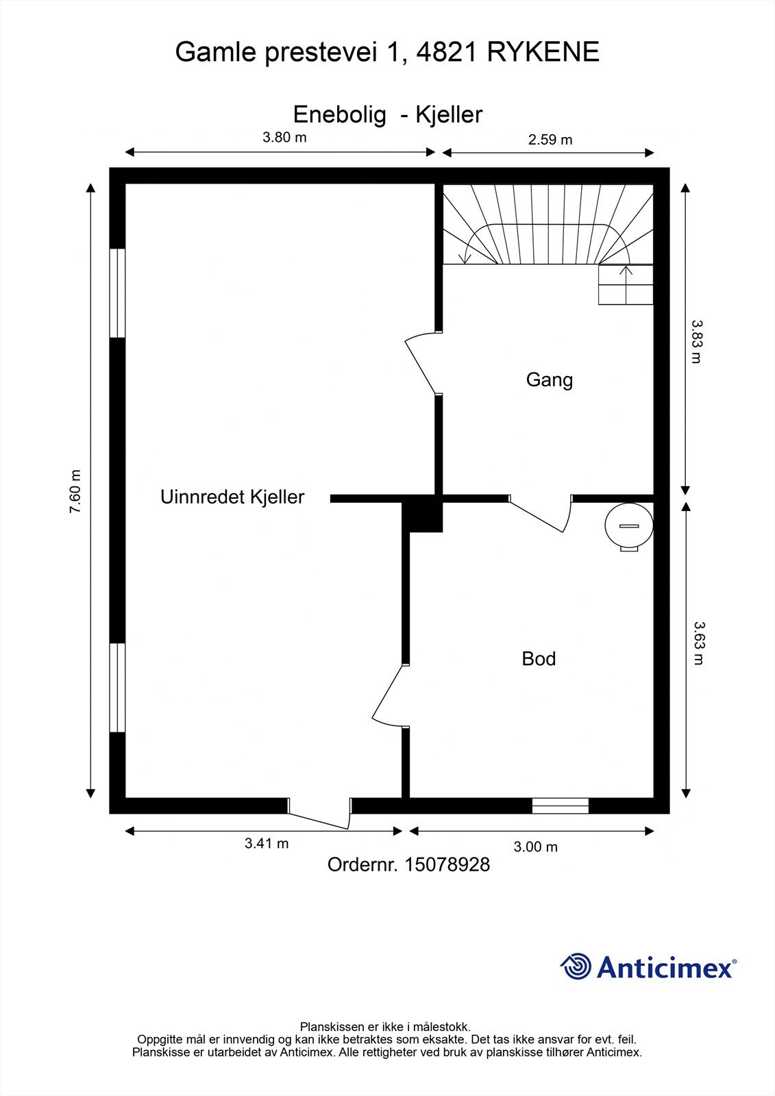 Plantegning kjeller Galleribilde