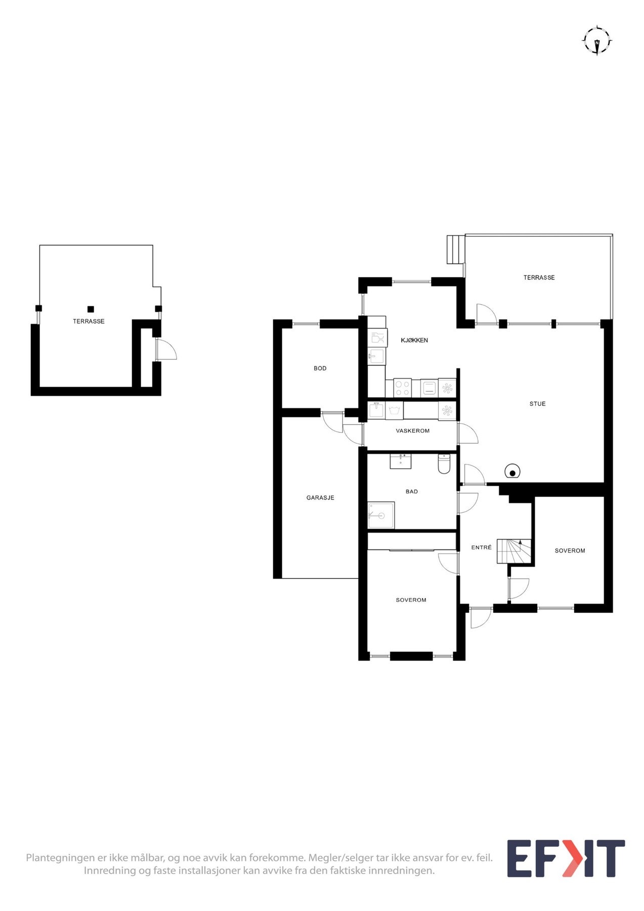Planskisse hovedetasje. Galleribilde
