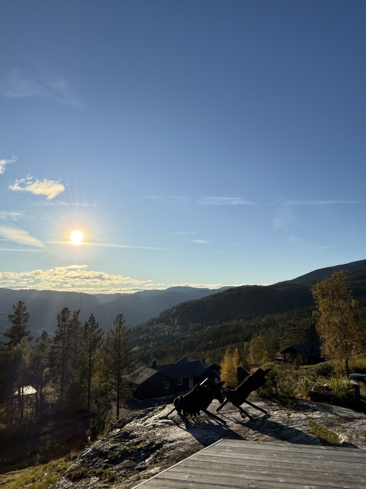 Utsikten oppover dalen kl 1800 27 sept 25. Galleribilde