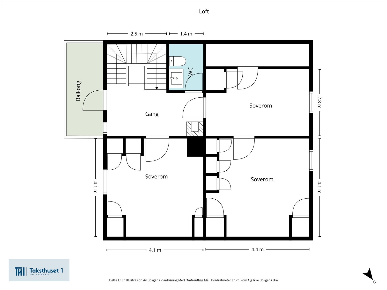 Plantegning loft. Galleribilde