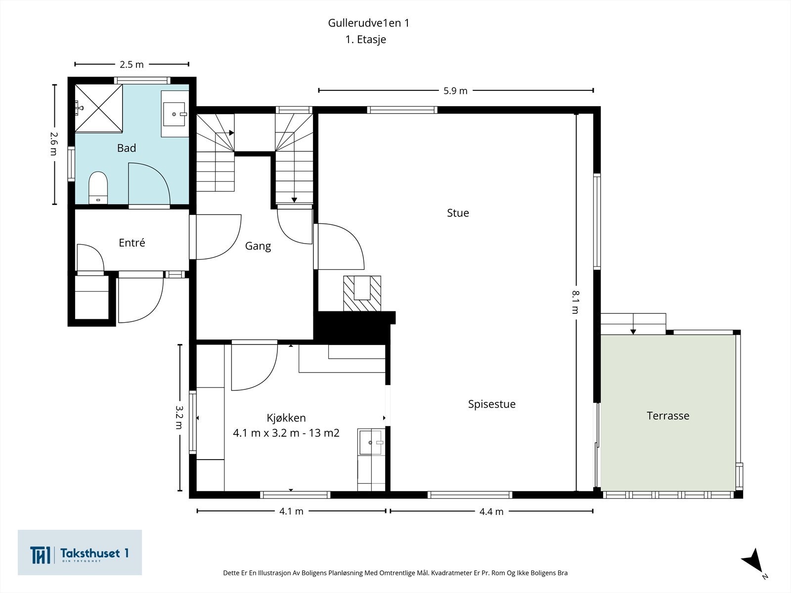 Plantegning 1. etasje. Galleribilde