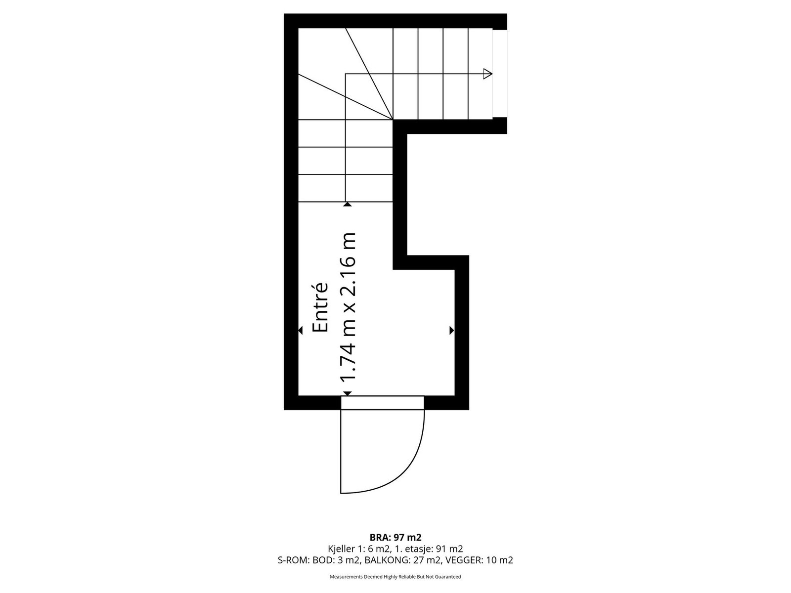 Plantegning trapperom. Galleribilde