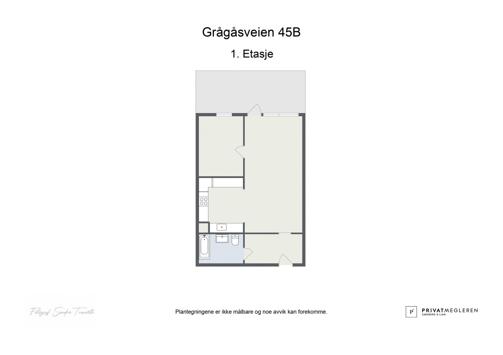 Planskisse over leiligheten Galleribilde