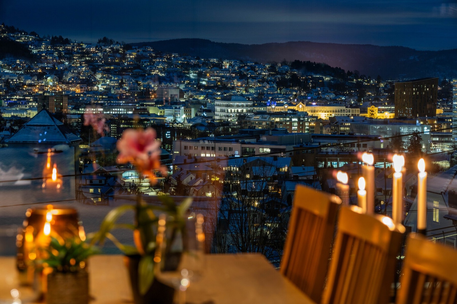 Her har du flott utsikt over drammen sentrum Galleribilde