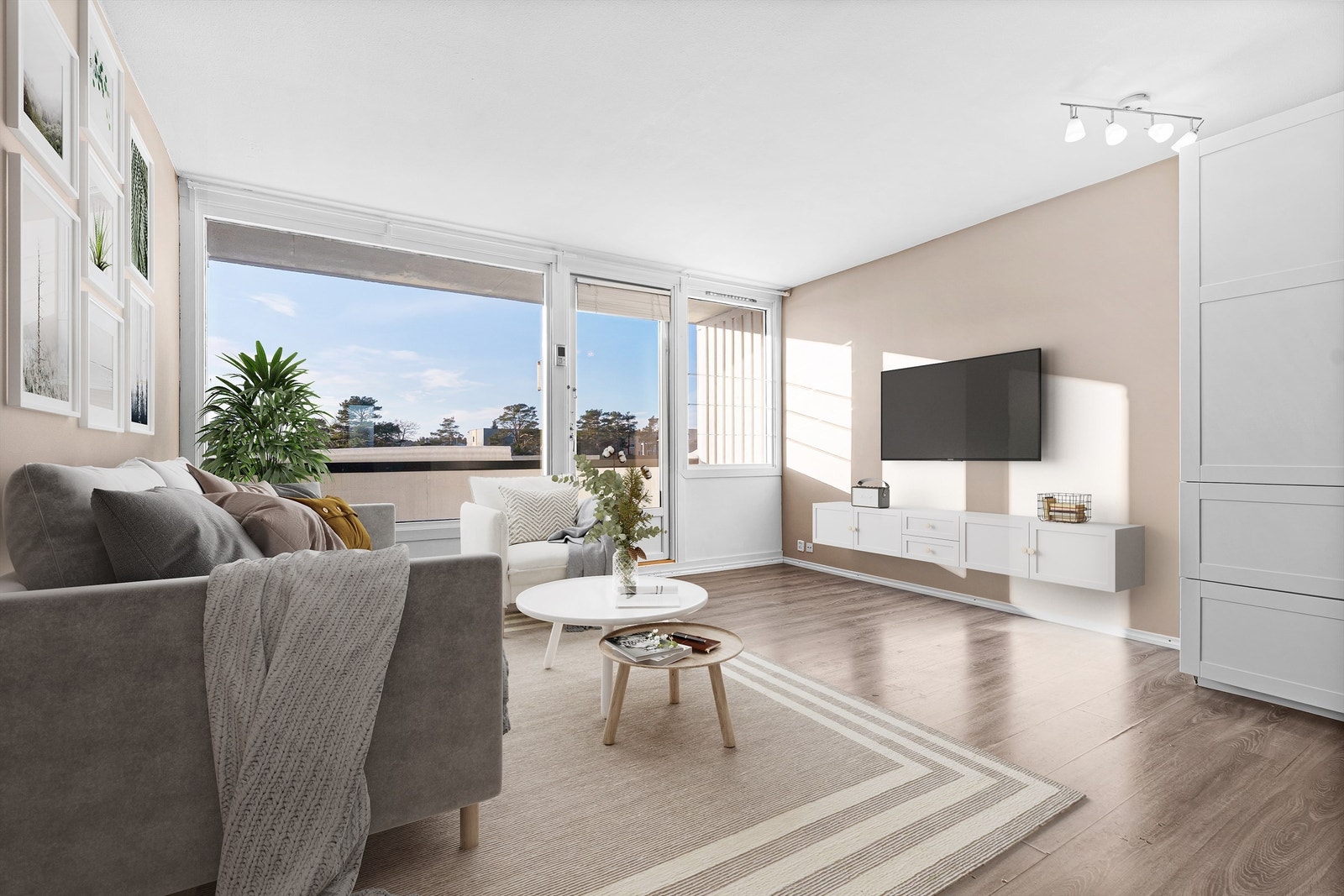 Krogsveen v/Azra har gleden av å presentere Gullveien 17A - 2-roms modernisert leilighet sentralt på Tinnheia (digital styling). Foto: Hans Nøstdahl Galleribilde