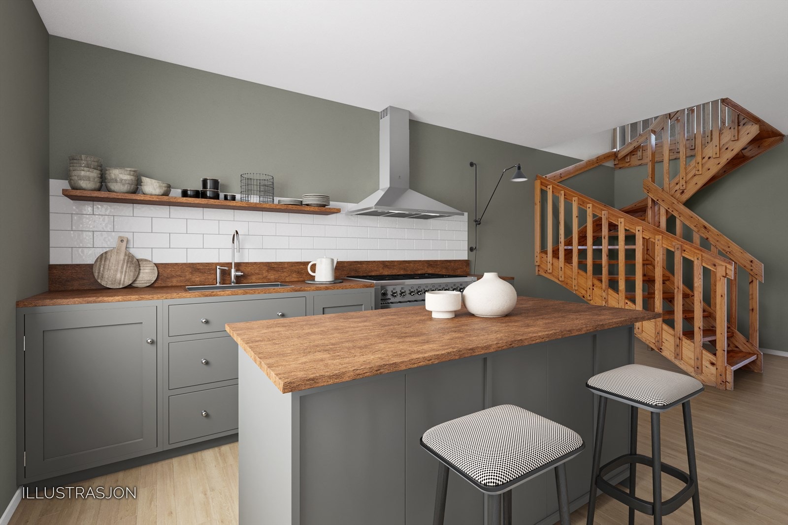 Her kan du skape ditt drømmekjøkken! (Digital illustrasjon) Galleribilde