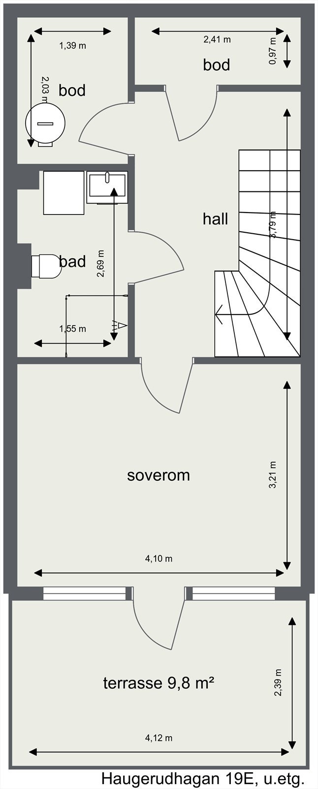 Plantegning underetasje Galleribilde