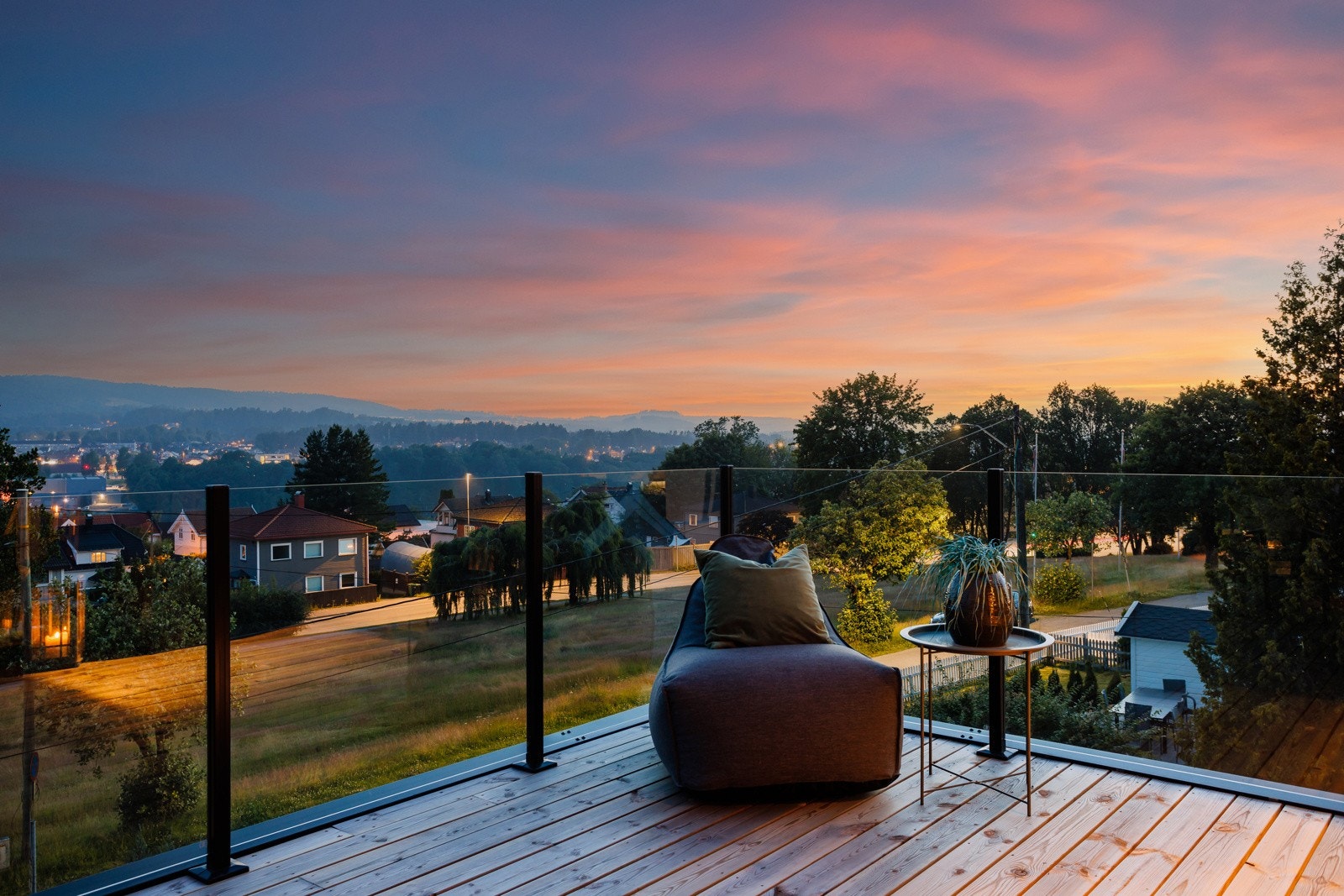 Her ser du både til Skien og Porsgrunn Galleribilde