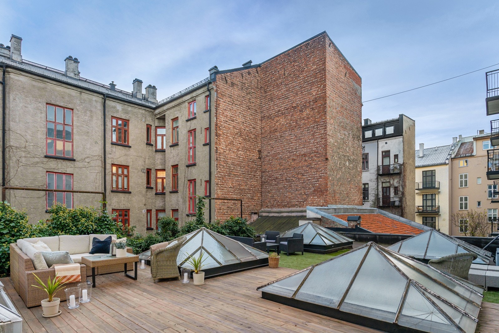 Felles takterrasse. Galleribilde
