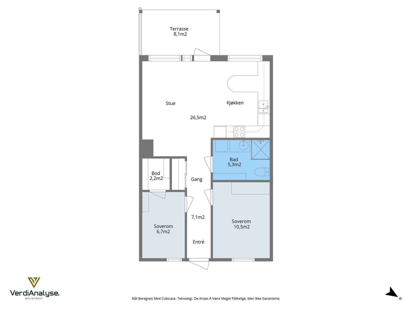 Planskisse Bratsbergvegen 36B Galleribilde