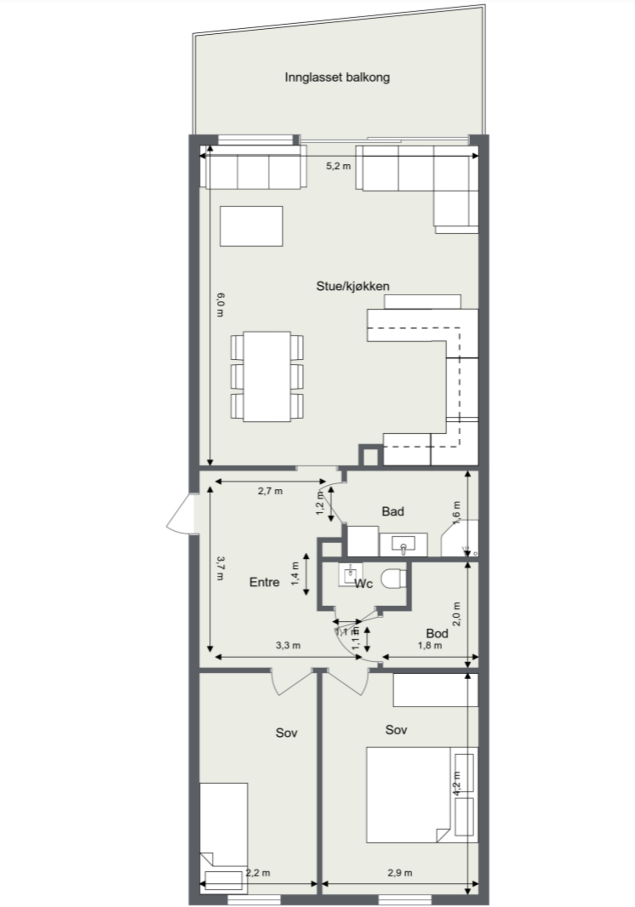 Boligensplantegning. Galleribilde