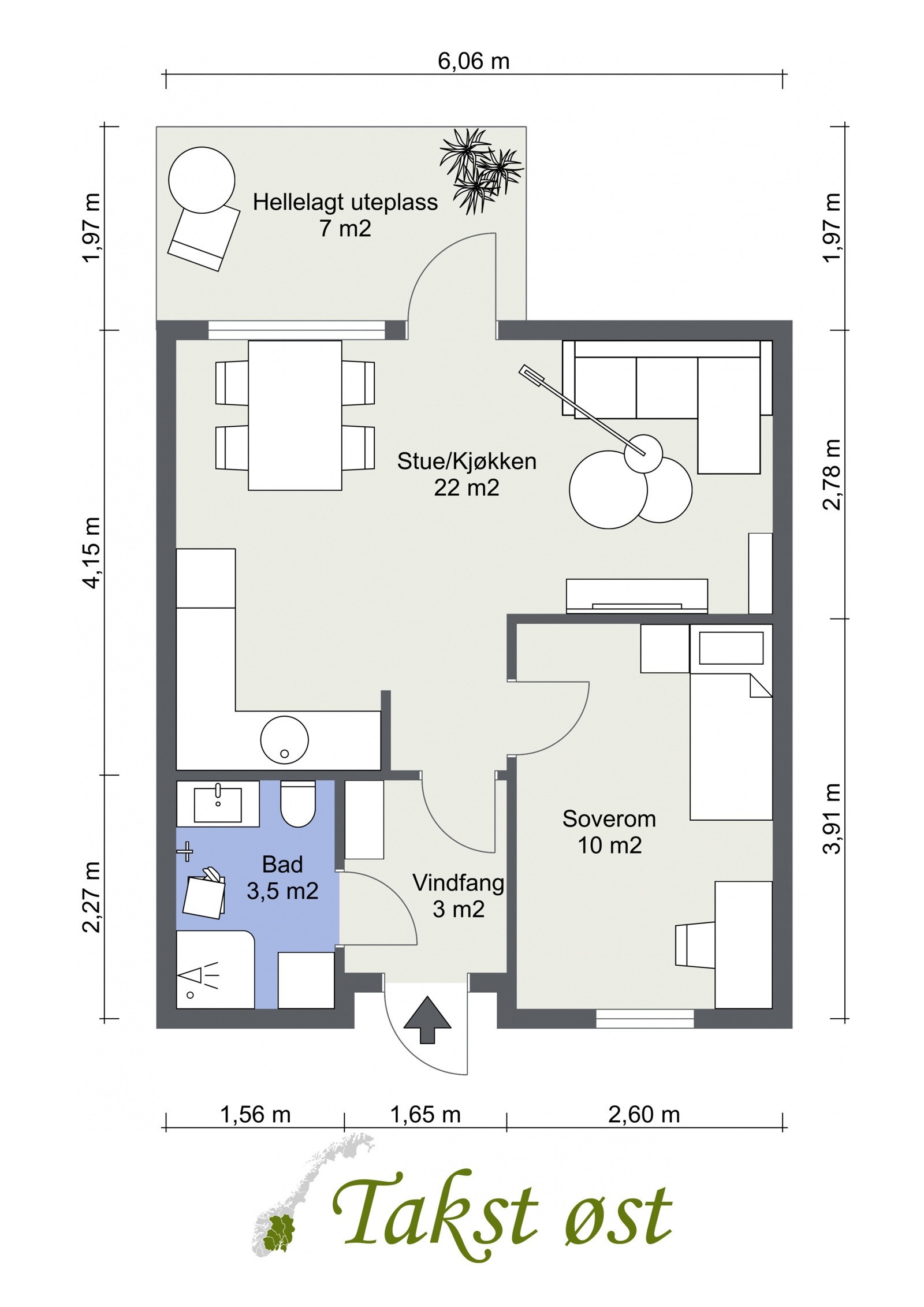 3-D plantegning. Galleribilde