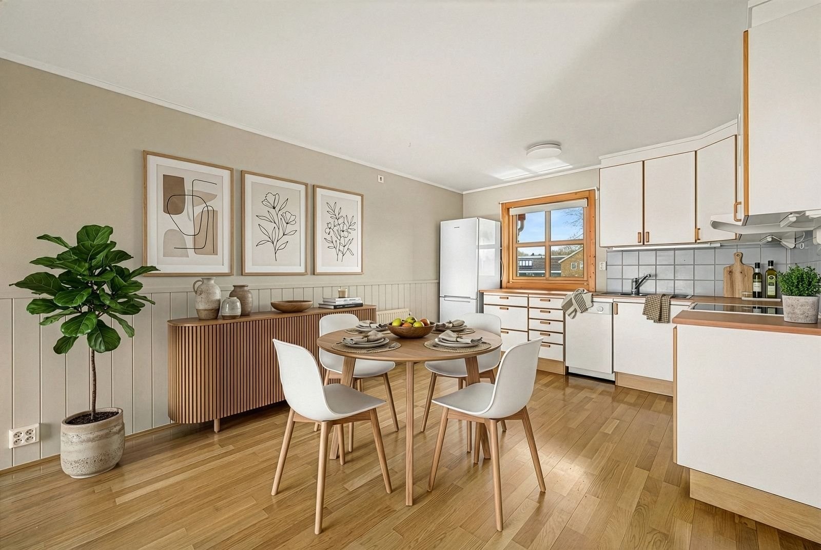 Lyst og romslig kjøkken. Galleribilde