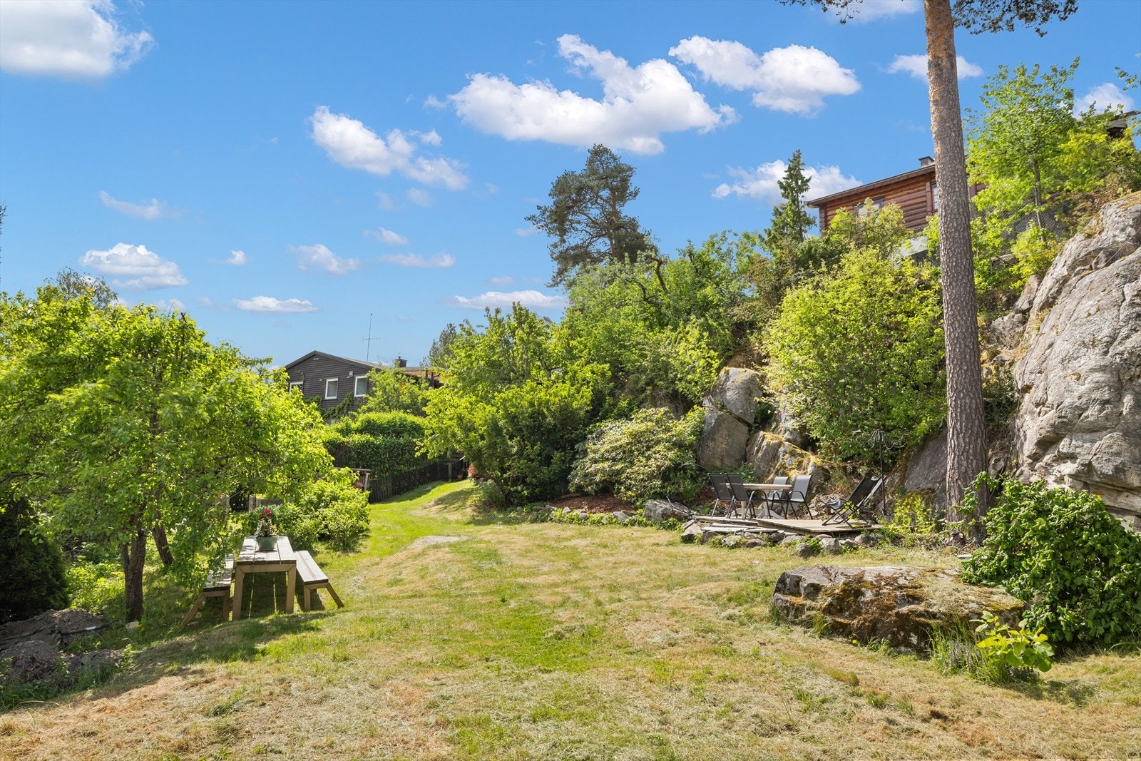 Hagen ligger fint til, skjermet fra vei og trafikk. Galleribilde