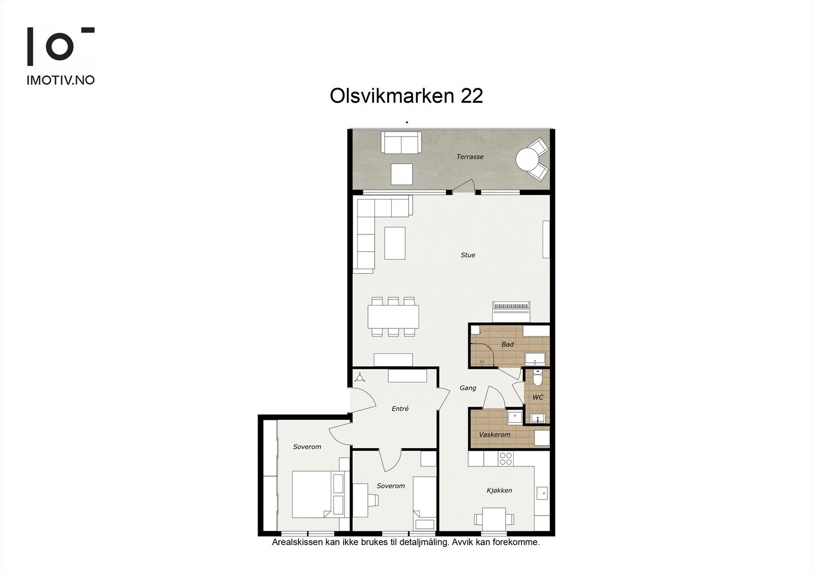 - Plantegning. I tillegg disponerer leiligheten en ekstern bod - Galleribilde