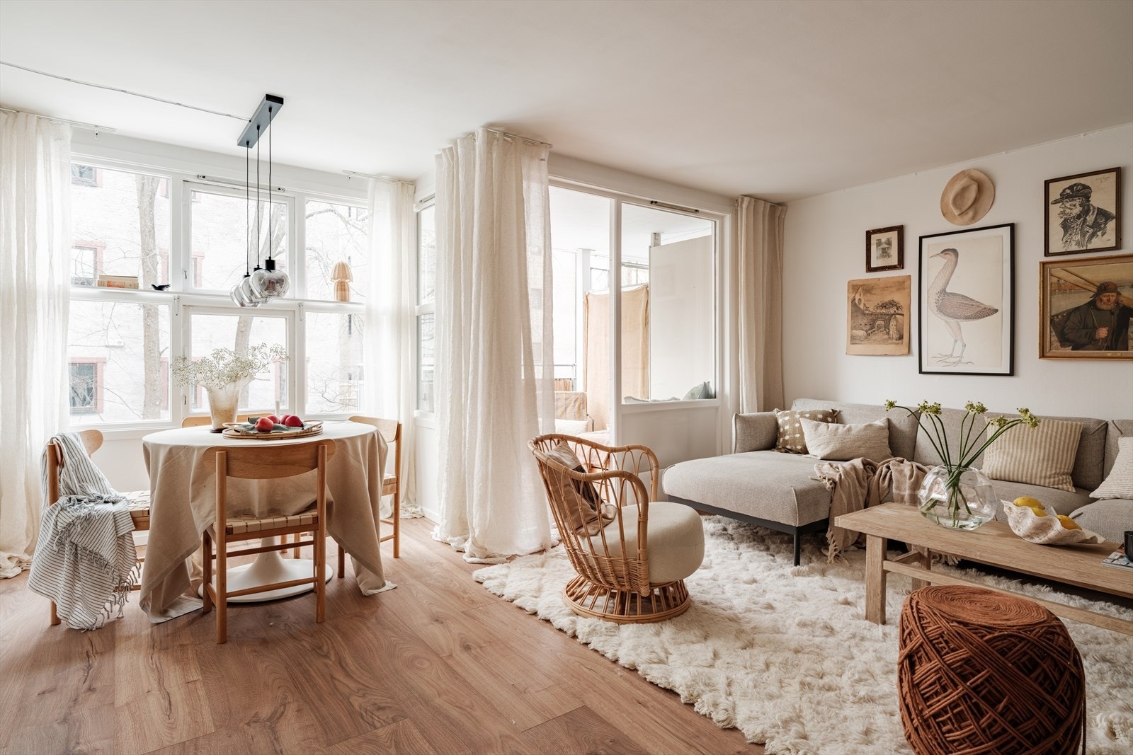 Her får du en flott 3-roms med en gjennomgående planløsning Galleribilde