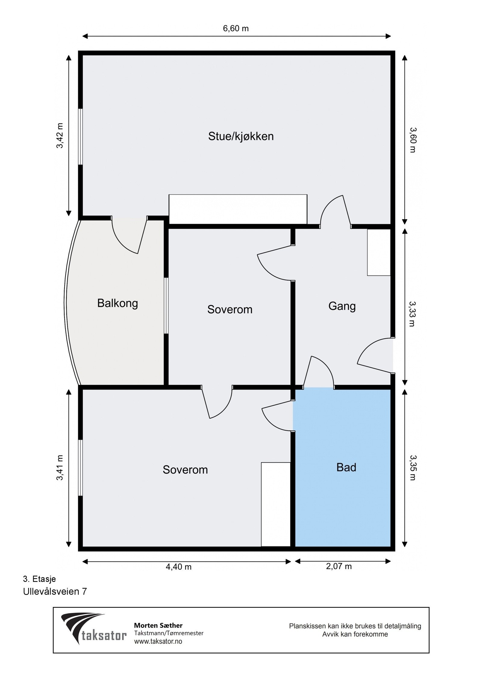 Alternativ plantegning med to soverom. Galleribilde